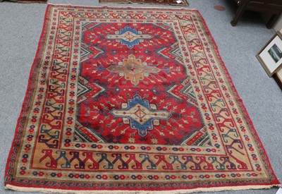 Lot 1162 - Caucasian Design Carpet, the raspberry field...