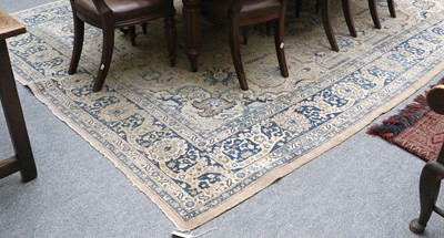 Lot 1218 - Tabriz Carpet, the cream field of angular...