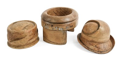 Lot 2145 - Wooden Millinery Hat Blocks, comprising a...