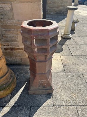 Lot 1344 - A Victorian Glazed Octagonal Chimney Pot,...