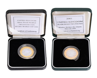 Lot 95 - UK, Silver Proof Piedfort Two Pounds 1999,...