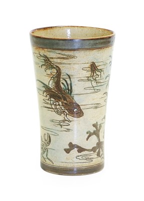 Lot 107 - A Martin Brothers Stoneware Aquatic Beaker,...