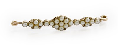 Lot 251 - A Split Pearl and Diamond Brooch, three...