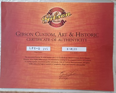Lot 118 - Gibson Les Paul Custom Shop Guitar LPR-9