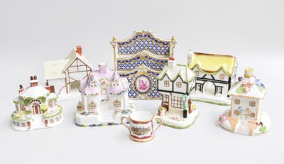 Lot 42 - A Group of Six Coalport Cottages, together...