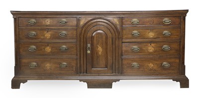 Lot 704 - A George III Oak Enclosed Dresser Base, late...