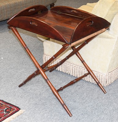 Lot 1264 - A Mahogany Butler's Tray, with inset brass...