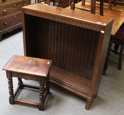 Lot 1152 - An Oak Joint Stool, 18th century, the moulded...