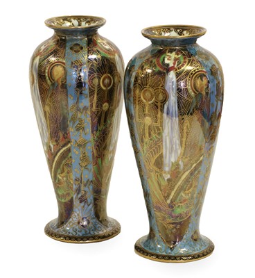 Lot 125 - A Pair of Wedgwood Fairyland Lustre Candlemas...