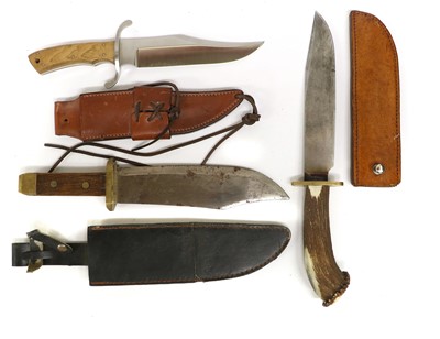 Lot 293 - A Modern Boker Bowie Knife, the 19.5cm...