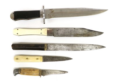 Lot 295 - A 19th Century Hunting Knife, possibly...