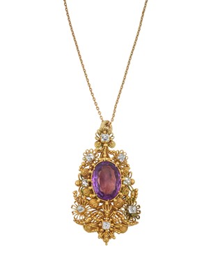 Lot 2391 - A Mid 19th Century Amethyst and Diamond...