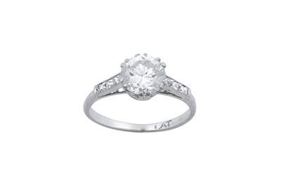 Lot 2242 - A Diamond Solitaire Ring the round brilliant...