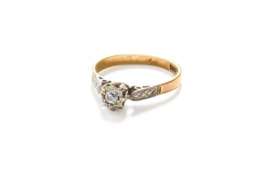 Lot 378 - A Diamond Solitaire Ring, the old cut diamond...