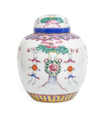 Lot 154 - A Chinese Porcelain Ginger Jar and Cover, 19th...