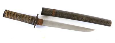 Lot 251 - A Shin Shinto Japanese Tanto, with 24cm single...