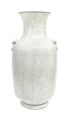 Lot 166 - A Chinese Porcelain Ge Ware Vase, 19th century,...