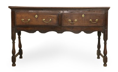 Lot 625 - A George III Oak and Mahogany-Crossbanded Low...