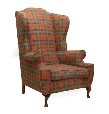 Lot 708 - A George III-Style Wing-Back Armchair, early...