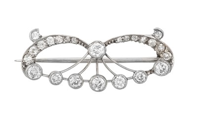 Lot 2389 - A Diamond Brooch, circa 1920 the open...