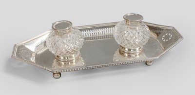 Lot 30 - An Edward VII Silver Inkstand, by John and...