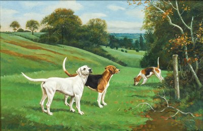 Lot 431 - British School (Late 20th Century) "Hounds at...