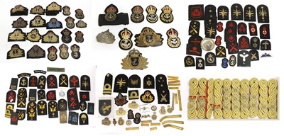 Lot 118 - A Quantity of Royal Navy Badges and Insignia,...