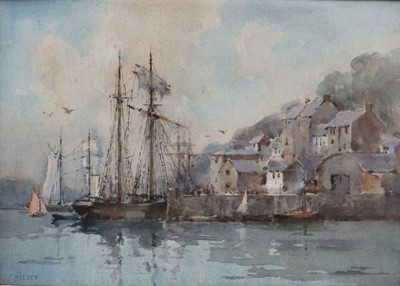 Lot 1021 - Frank Kelsey (1864-1932) "At Fowey, Cornwall"...