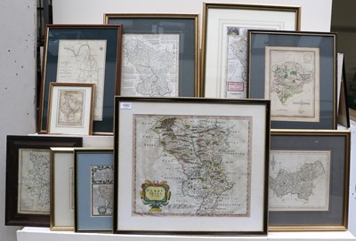 Lot 1082 - Group of Engraved Maps, including Derbyshire,...