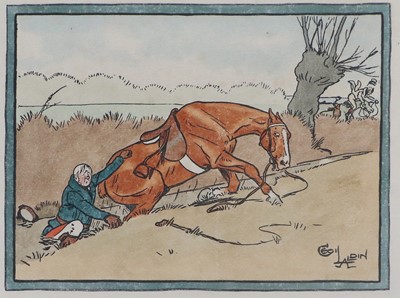 Lot 1056 - After Cecil Aldin (1870-1935) Three hunting...