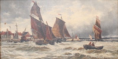 Lot 1011 - Charles Williams (19th Century) Fishing boats...