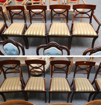 Lot 1186 - A Set of Eight Regency Style Mahogany Dining...