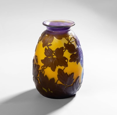 Lot 50 - An Émile Gallé Mould Blown Cameo Glass Vase,...