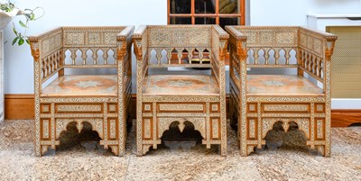 Lot A Ten Piece Suite of Damascus Arabesque, Bone,...