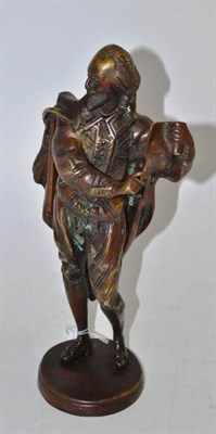 Lot 13 - A bronze figure of William Shakespeare
