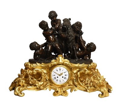 Lot A French Louis XV Style Bronze Ormolu Striking...