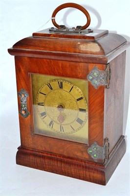 Lot 38 - Walnut cased mantel clock with brass dial 'C.K.Fitz - Herbert, London 1921'