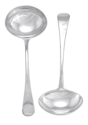 Lot 116 - A Pair of George III Silver Sauce-Ladles