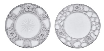 Lot 110 - Two American Silver-Overlay Glass Trivets