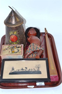Lot 44 - Heubach Köppelsdorf bisque head Indian doll on composition body (arms missing), Huntley &...