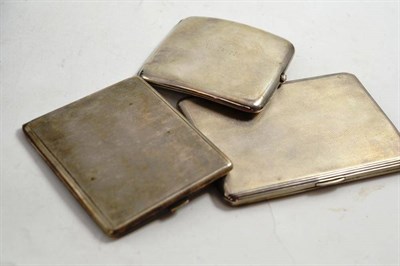 Lot 52 - Three silver cigarette cases