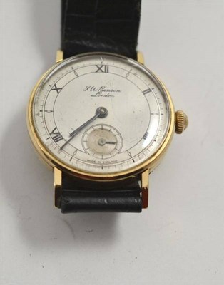 Lot 61 - A 9ct gold gentleman's wristwatch signed J.W.Benson, London