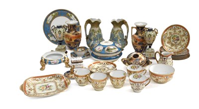Lot 350 - A Noritake Porcelain Part Dressing Table Set,...