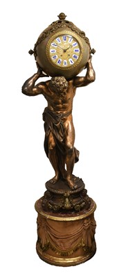 Lot A Patinated Bronzed Figural Floor Standing...
