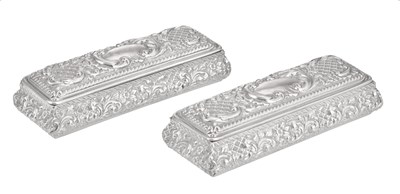 Lot 37 - A Pair of Edward VII Silver Trinket-Boxes
