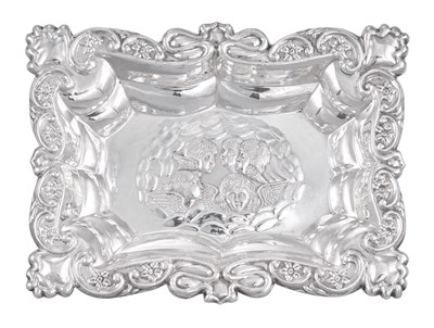 Lot 36 - An Edward VII Silver Dressing-Table Tray