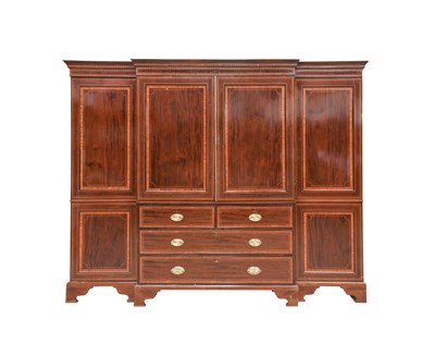Lot 88 - A Late George III Mahogany, Satinwood-Banded,...