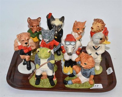 Lot 117 - Ten Beswick Footballing Felines, Sporting Character Collection figures etc