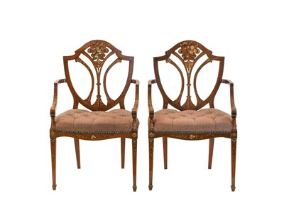 Lot 90 - A Pair of George III-Style Satinwood and...