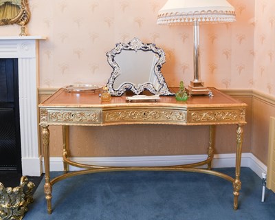 Lot 57 - A Carved Giltwood and Gesso Library Writing...